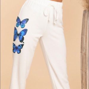 Blue buttercup butterfly jogging set